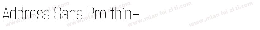 Address Sans Pro thin字体转换